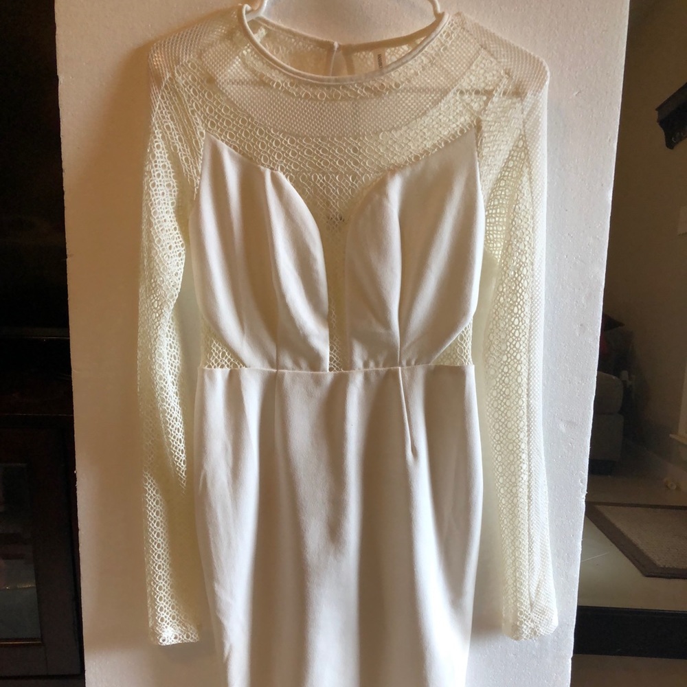 White Mini Dress - Picture 3 of 4